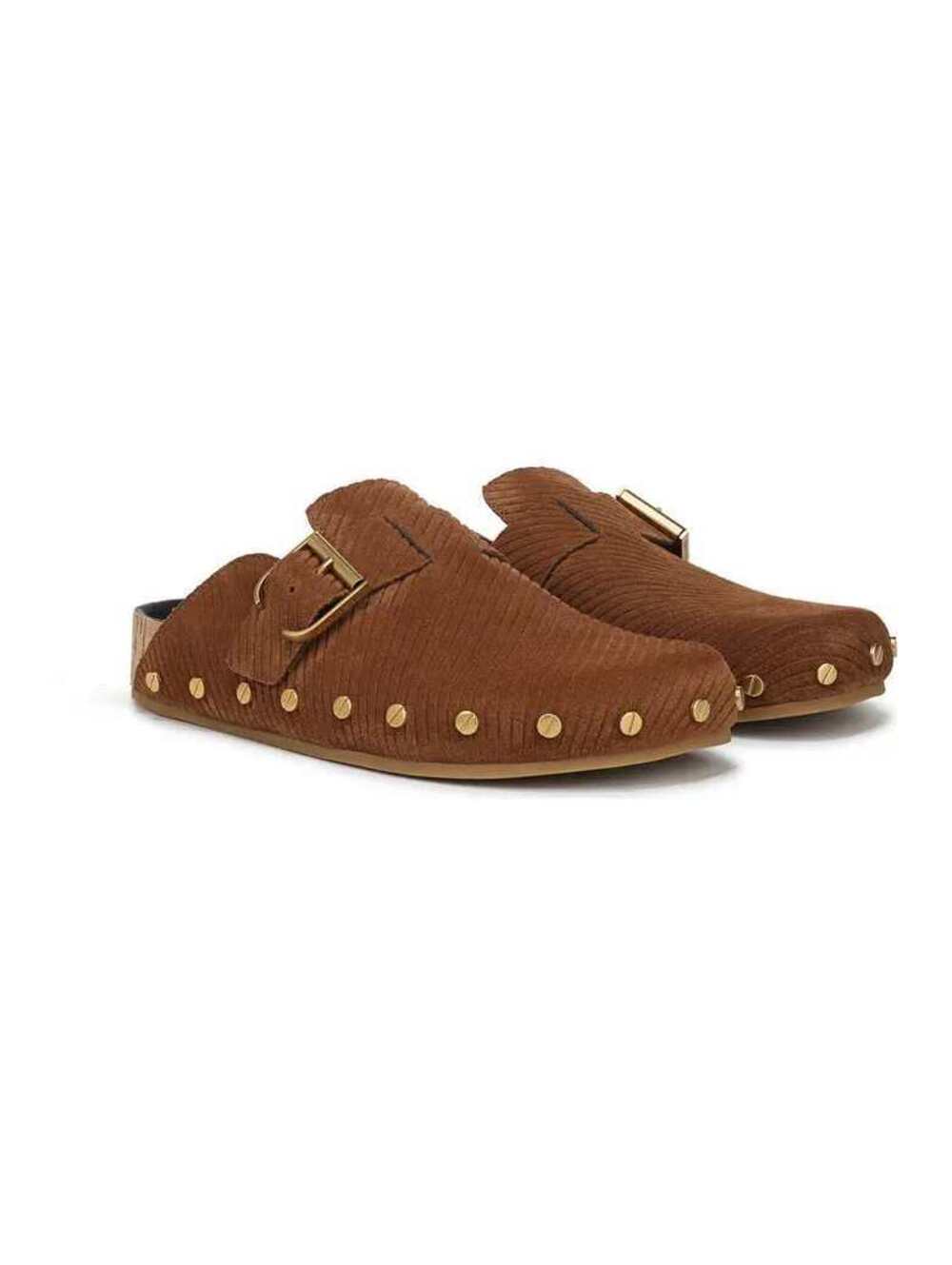 New Veronica Beard Fern Clog Brown suede hazelwoodnat 9